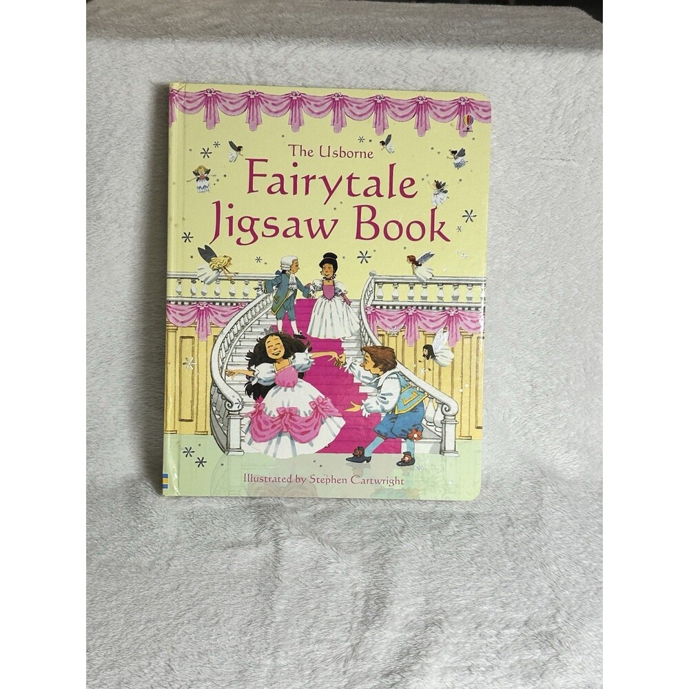Usborne Fairytale Jigsaw Puzzle Book Hardcover 3 Little Pigs, Cinderella, & More